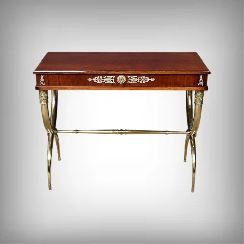 Console en placage d'acajou, estilo Imperio – 1ª parte del siglo XX