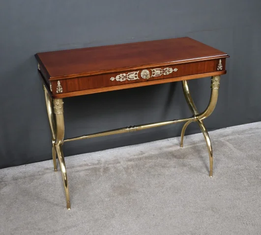 Console en placage d'acajou, estilo Imperio – 1ª parte del siglo XX