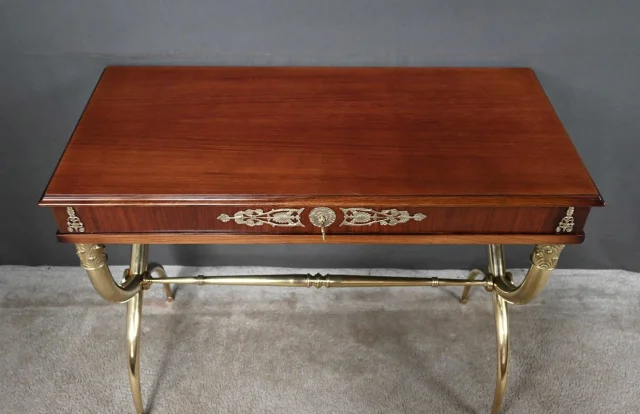 Console en placage d'acajou, estilo Imperio – 1ª parte del siglo XX