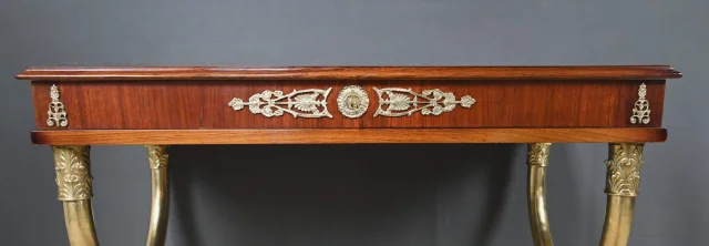 Console en placage d'acajou, estilo Imperio – 1ª parte del siglo XX
