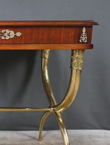 Console en placage d'acajou, estilo Imperio – 1ª parte del siglo XX