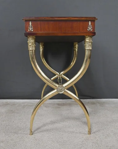 Console en placage d'acajou, estilo Imperio – 1ª parte del siglo XX