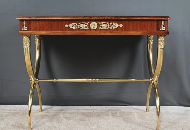 Console en placage d'acajou, estilo Imperio – 1ª parte del siglo XX