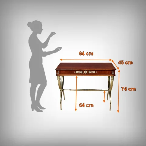 Console en placage d'acajou, estilo Imperio – 1ª parte del siglo XX