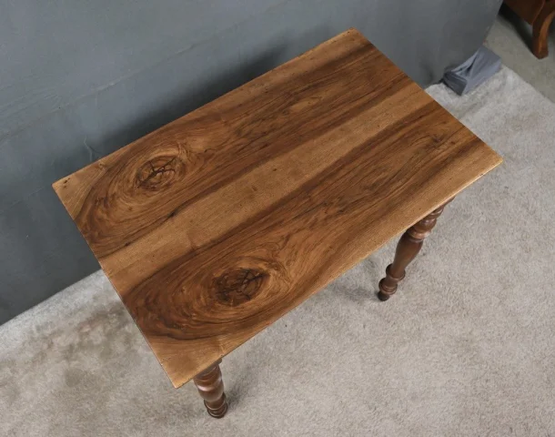 Small Louis-Philippe Style Walnut Writing Table – 19th Century — Restored