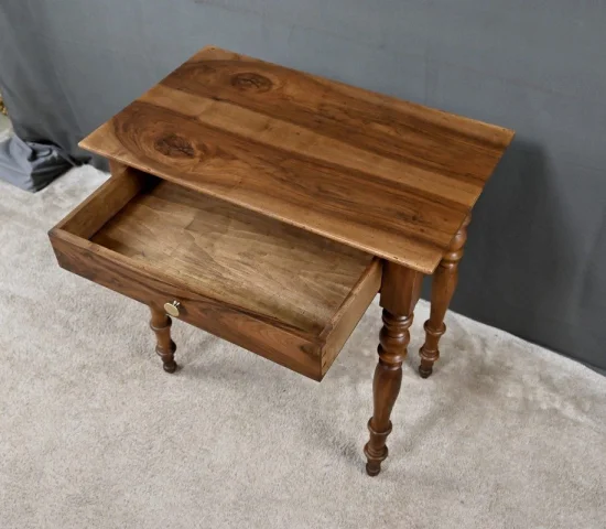 Small Louis-Philippe Style Walnut Writing Table – 19th Century — Restored