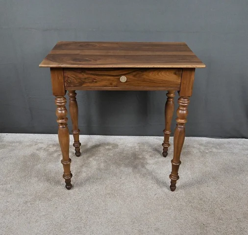Small Louis-Philippe Style Walnut Writing Table – 19th Century — Restored