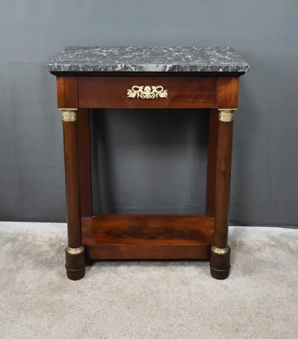 Petite Console en Acajou, style Empire – XIXe

小型桃花心木台, 帝政风格 – 19世纪 — Restauré