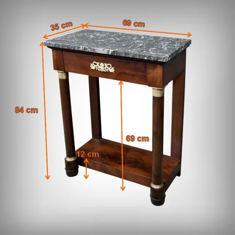 Petite Console en Acajou, style Empire – XIXe

小型桃花心木台, 帝政风格 – 19世纪 — Restauré