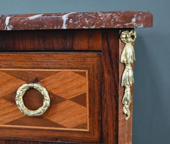 Marquetry Chest of Drawers, Transition Louis XV–Louis XVI Style – Mid-20th Century — Restored