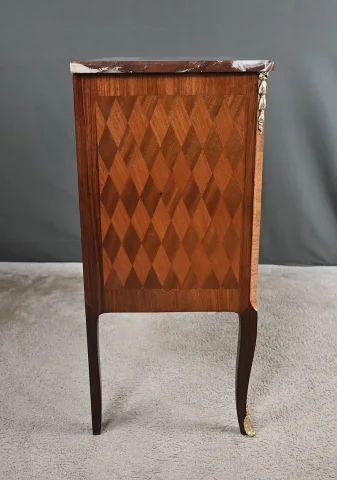 Marquetry Chest of Drawers, Transition Louis XV–Louis XVI Style – Mid-20th Century — Restored