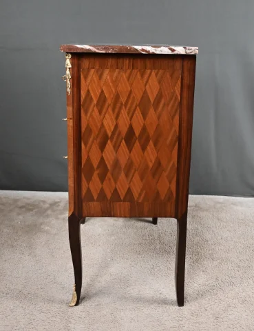 Marquetry Chest of Drawers, Transition Louis XV–Louis XVI Style – Mid-20th Century — Restored