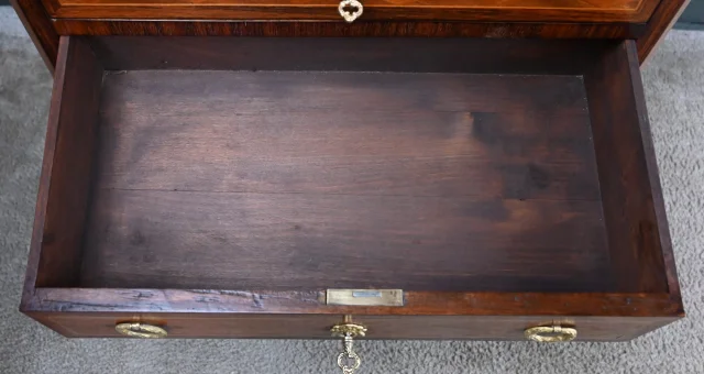 Marquetry Chest of Drawers, Transition Louis XV–Louis XVI Style – Mid-20th Century — Restored