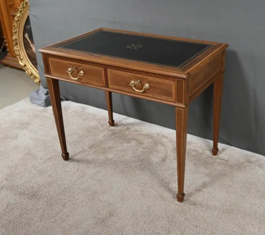 Small Mahogany Desk, English Style – Early 20th Century — Restored