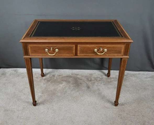 Small Mahogany Desk, English Style – Early 20th Century — Restored