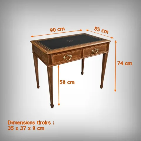 Small Mahogany Desk, English Style – Early 20th Century — Restored