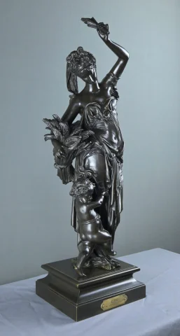 Importante bronzo "Estate" firmato Carrier-Belleuse – seconda metà del XIX secolo — Ottimo stato