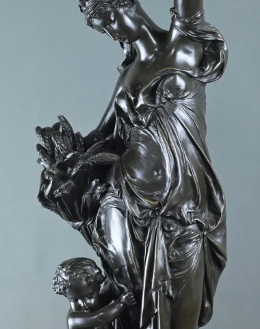 Importante bronzo "Estate" firmato Carrier-Belleuse – seconda metà del XIX secolo — Ottimo stato