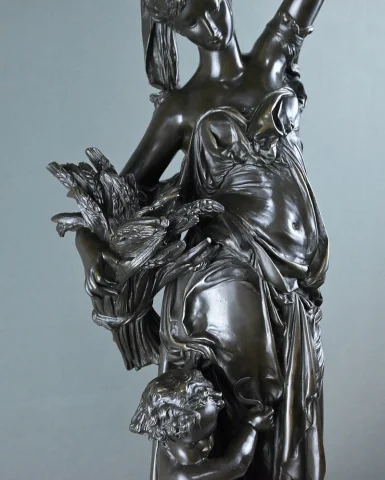 Importante bronzo "Estate" firmato Carrier-Belleuse – seconda metà del XIX secolo — Ottimo stato