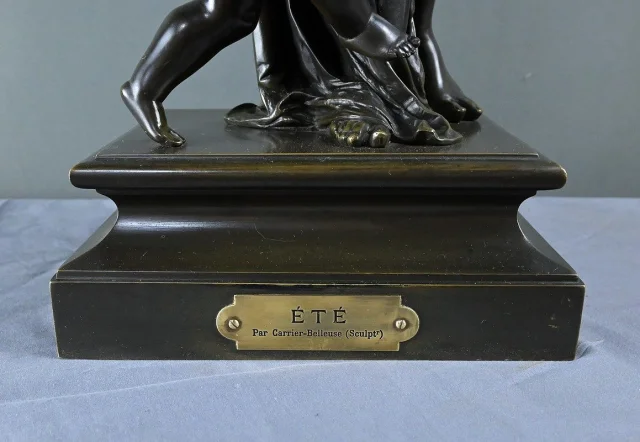 Importante bronzo "Estate" firmato Carrier-Belleuse – seconda metà del XIX secolo — Ottimo stato