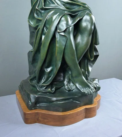 重要なブロンズ作品「考える人」シパリュス署名、アール・デコ時代 – 20世紀前半 — 非常に良好