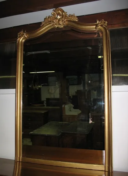 Miroir Louis XV doré XIXe