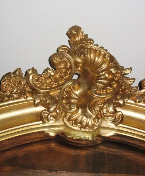 Miroir Louis XV doré XIXe