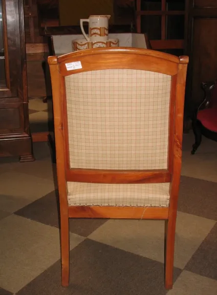 Fauteuil Restauration en merisier XIXe