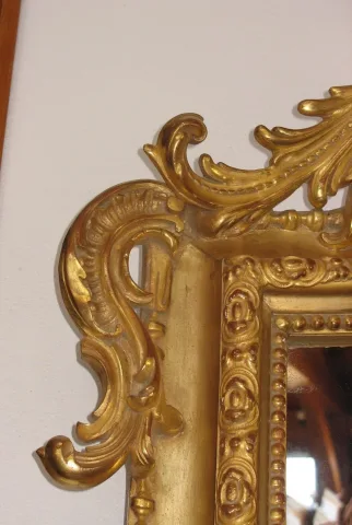 Miroir Louis XIV doré XVIIIe