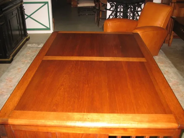 Bureau colonial double face en Teck XIXe