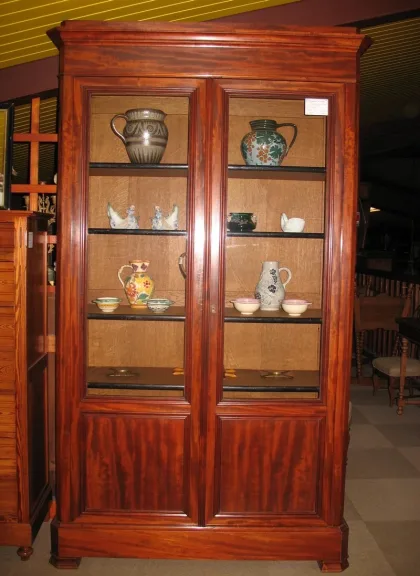 19TH C LIBRERÍA DE CAOBA
