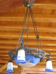 WROUGHT IRON ART DECO LIGHT