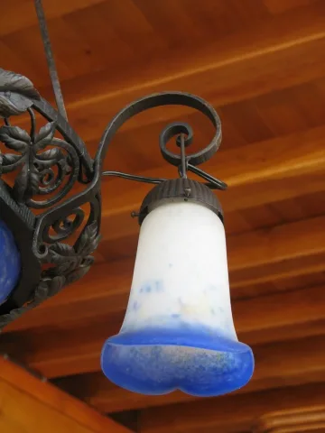 Lustre Art-Déco en Fer forgé XXe