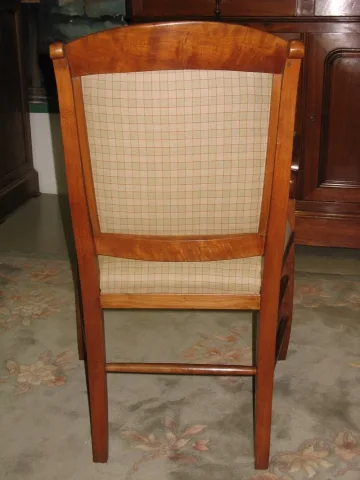Paire de fauteuils à crosses en merisier XIXe