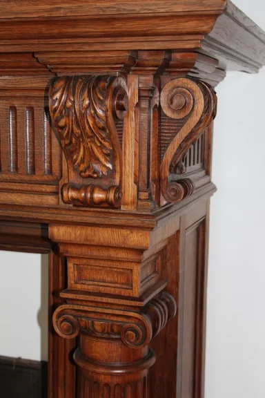 OAK FIREPLACE
