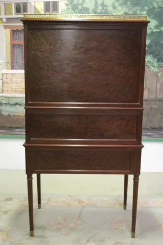 Bureau cylindre en acajou XIXe