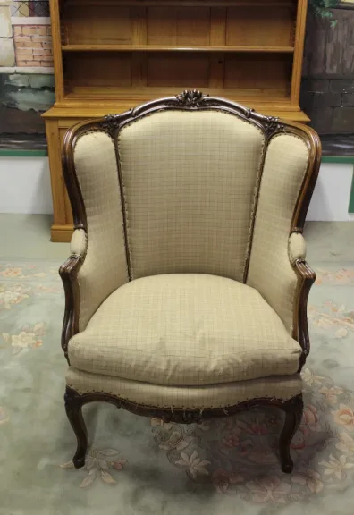 Bergère Louis XV en hêtre XIXe