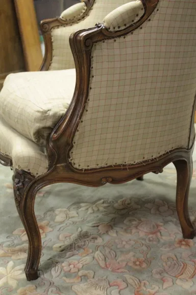 Bergère Louis XV en hêtre XIXe