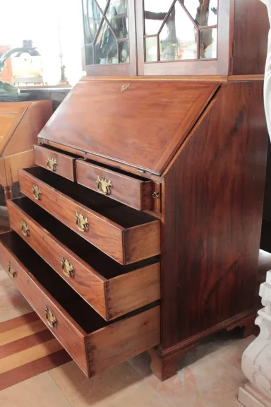 19TH C BUREAU BOOKCASE