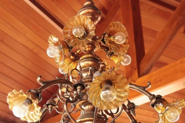 Lustre en Bronze du début XXeme