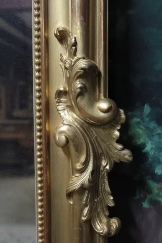 NAPOLEON III PERIOD GILTWOOD MIRROR