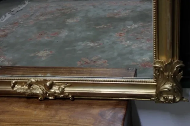 NAPOLEON III PERIOD GILTWOOD MIRROR