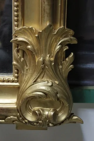NAPOLEON III PERIOD GILTWOOD MIRROR