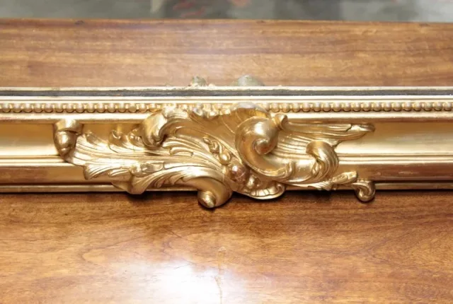 NAPOLEON III PERIOD GILTWOOD MIRROR