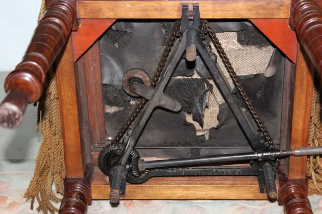 Tabouret réglable en palissandre XIXe
