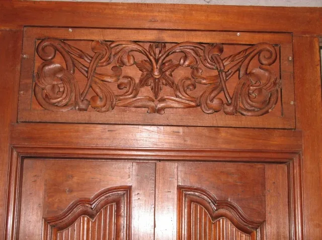 Portes de maison coloniale en teck XIXe