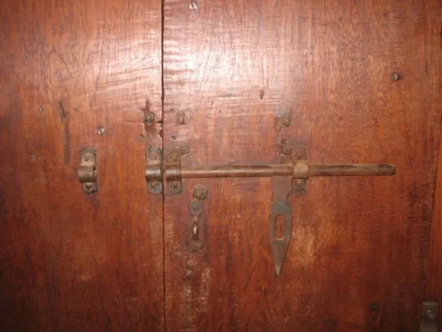 Portes de maison coloniale en teck XIXe