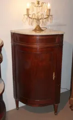 PAIR OF LOUIS XVI STYLE CORNER CUPBOARDS
