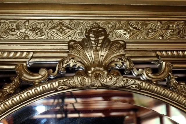 Miroir Louis XIV en bois doré XIXe
