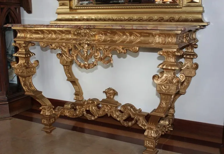TABELLA DI CONSOLE DI GILTWOOD DI LOUIS XIV STYLE